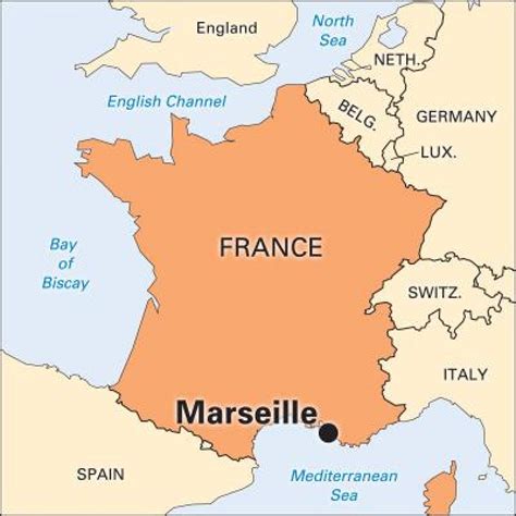 where is marseille located in france map