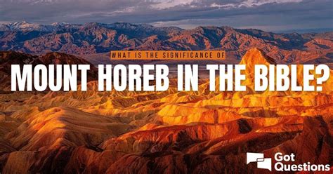 where is mount horeb in the bible