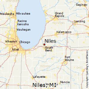 where is niles michigan on a map