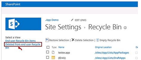 Where Is Recycle Bin In Sharepoint 2013