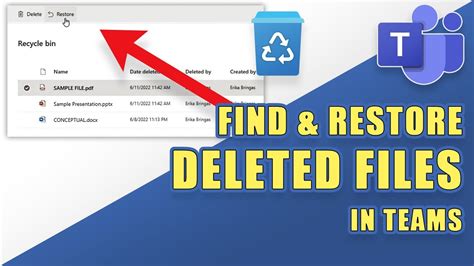where is recycle bin on teams