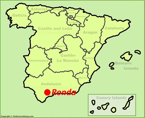 where is ronda spain on a map