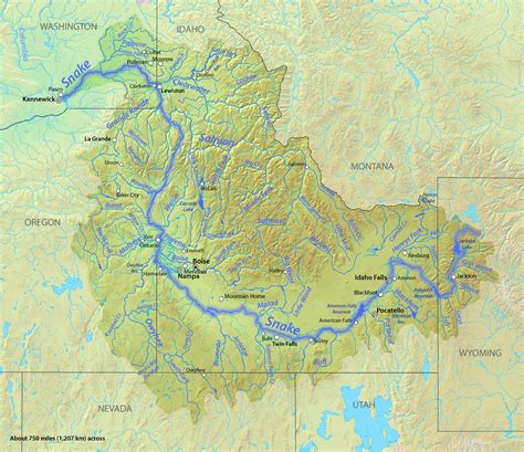 where is snake river map