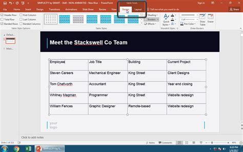 Where Is Table Tools In Powerpoint