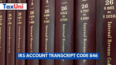where is the 846 code on transcript irs