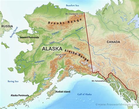 where is the alaska range on a map