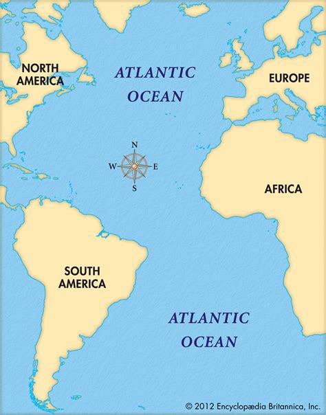 Atlantic Ocean political map
