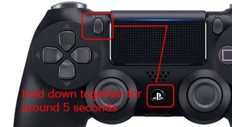where is the bluetooth button on ps4 controller