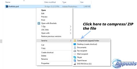 where is the compressed zip folder in windows 10