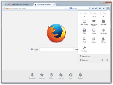 where is the file menu button in firefox