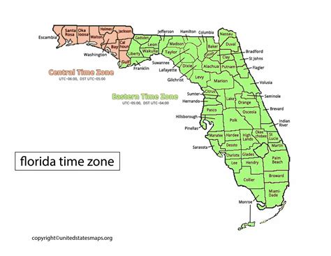 where is the florida time zone line