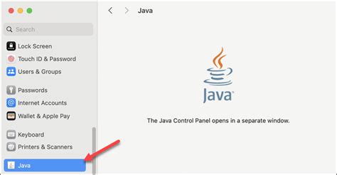 where is the java control panel on my mac