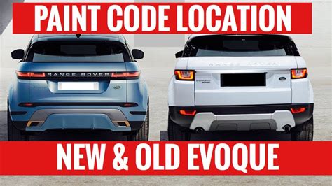 Where Is The Paint Code On A Range Rover Evoque