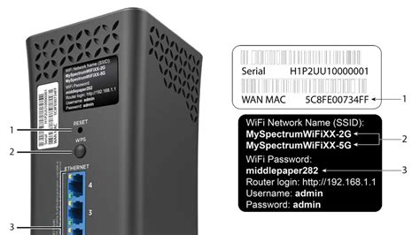 where is the password on a spectrum router