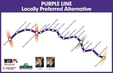 where is the purple line going
