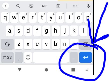 where is the return key on android keyboard