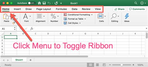 Where Is The Ribbon In Excel For Mac