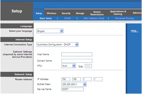 where is the router web based configuration page
