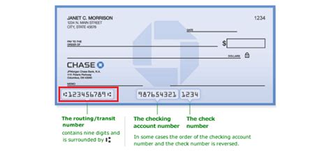 where is the routing number on a check chase