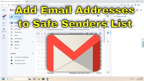 where is the safe senders list in gmail