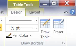 Where Is The Table Tools Layout Tab