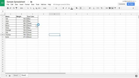 where is the toolbar in google sheets