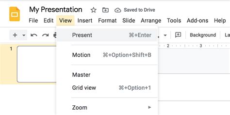 where is the toolbar in google slides