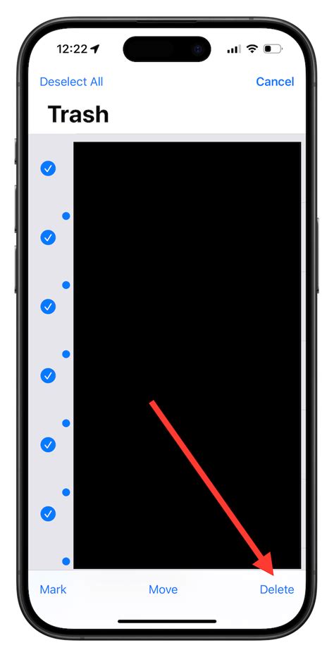 where is the trash folder in iphone