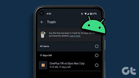 Where Is The Trash Icon In Android