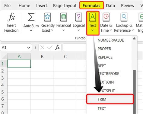 Where Is Trim In Excel Ribbon