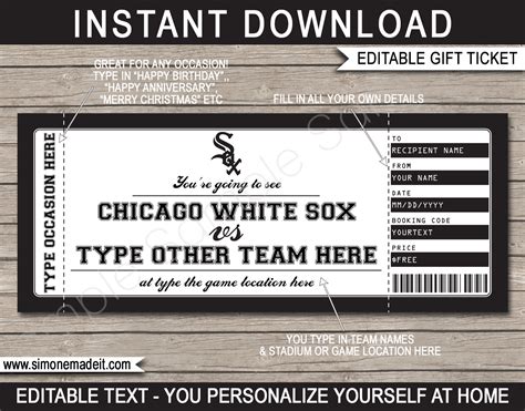 where to buy white sox tickets as a gift