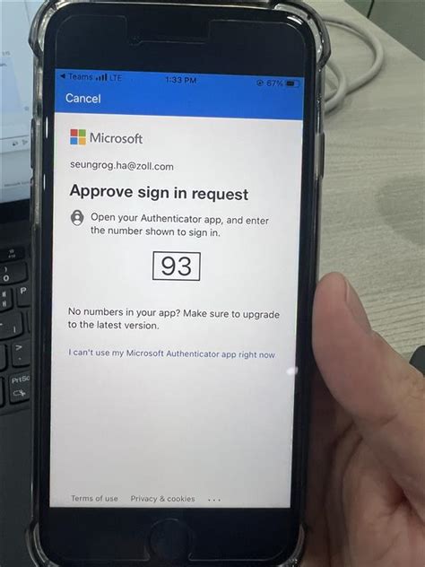 where to enter 2 digit code in microsoft authenticator app