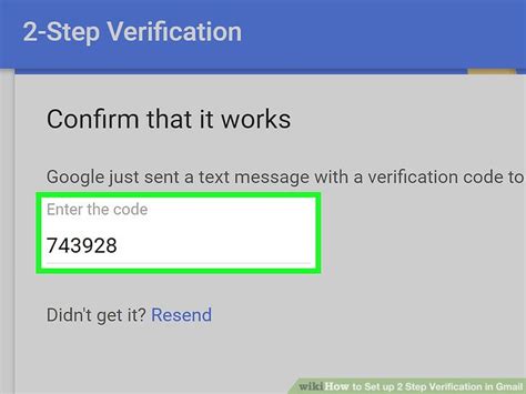 where to enter google verification code