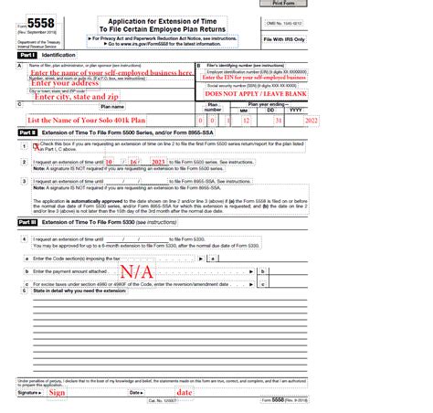 where to file form 5558