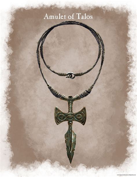 Rendered amulet of talos. skyrim