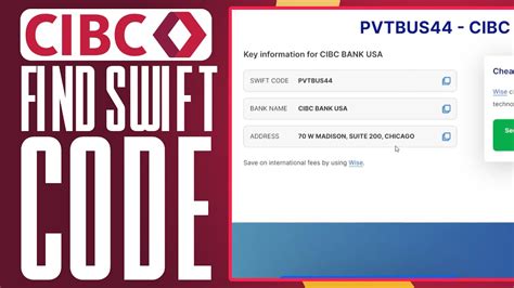 where to find bank identification code cibc