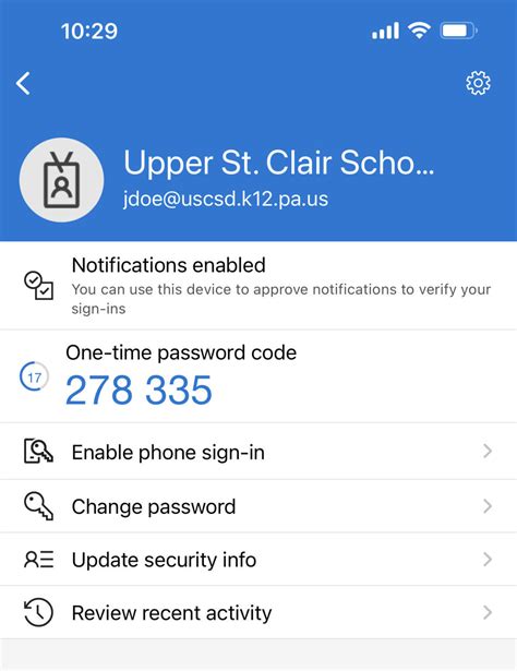 where to find microsoft authenticator code