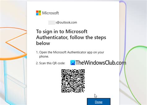 where to find microsoft authenticator qr code