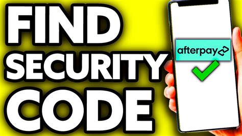 where to find security code on afterpay card
