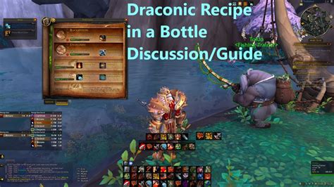 where to get draconic recipe in a bottle