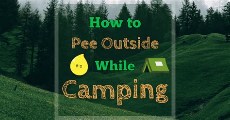 Where To Pee When Camping