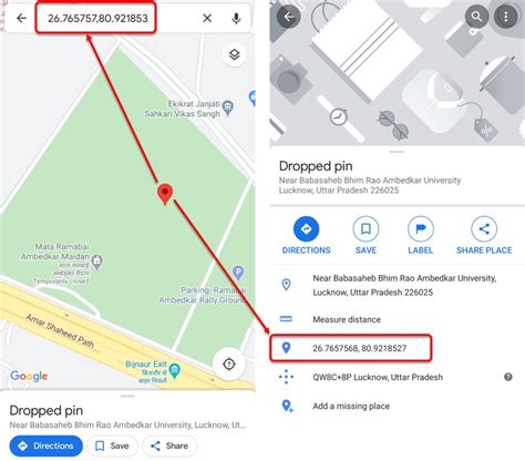 where to see coordinates in google maps