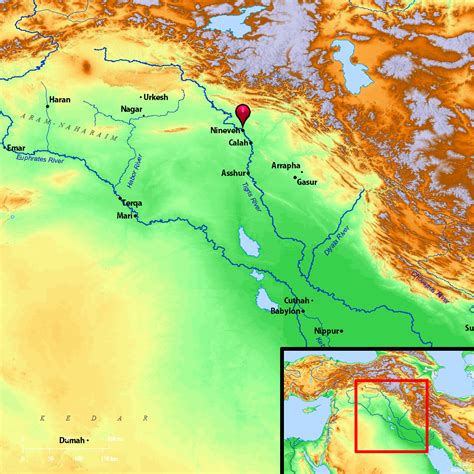 where was nineveh located in the bible