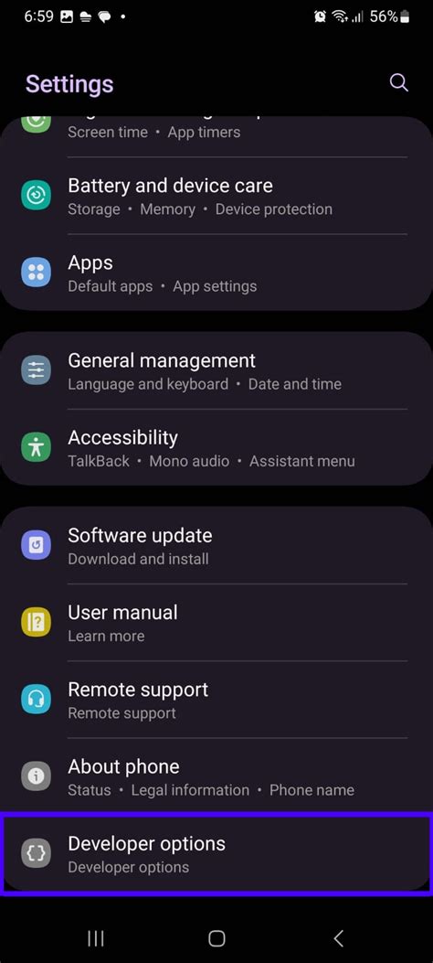 Where developer options android?