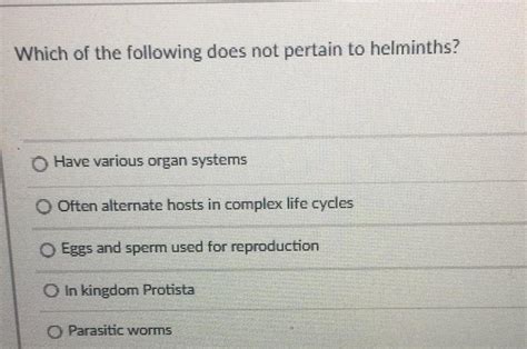 Question 5 Which of the following does not pertain to