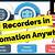 which recorder is least suggested in automation anywhere