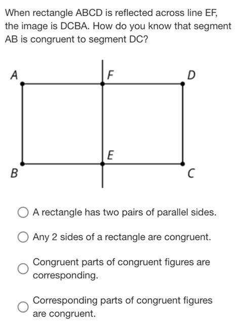 Which segment is the image of reflected across the line