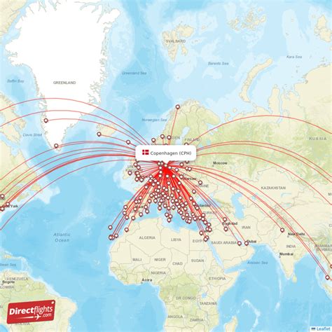 which airports fly direct to copenhagen