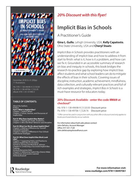 which are the effects of implicit bias in schools