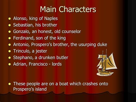 which characters are from naples in the tempest